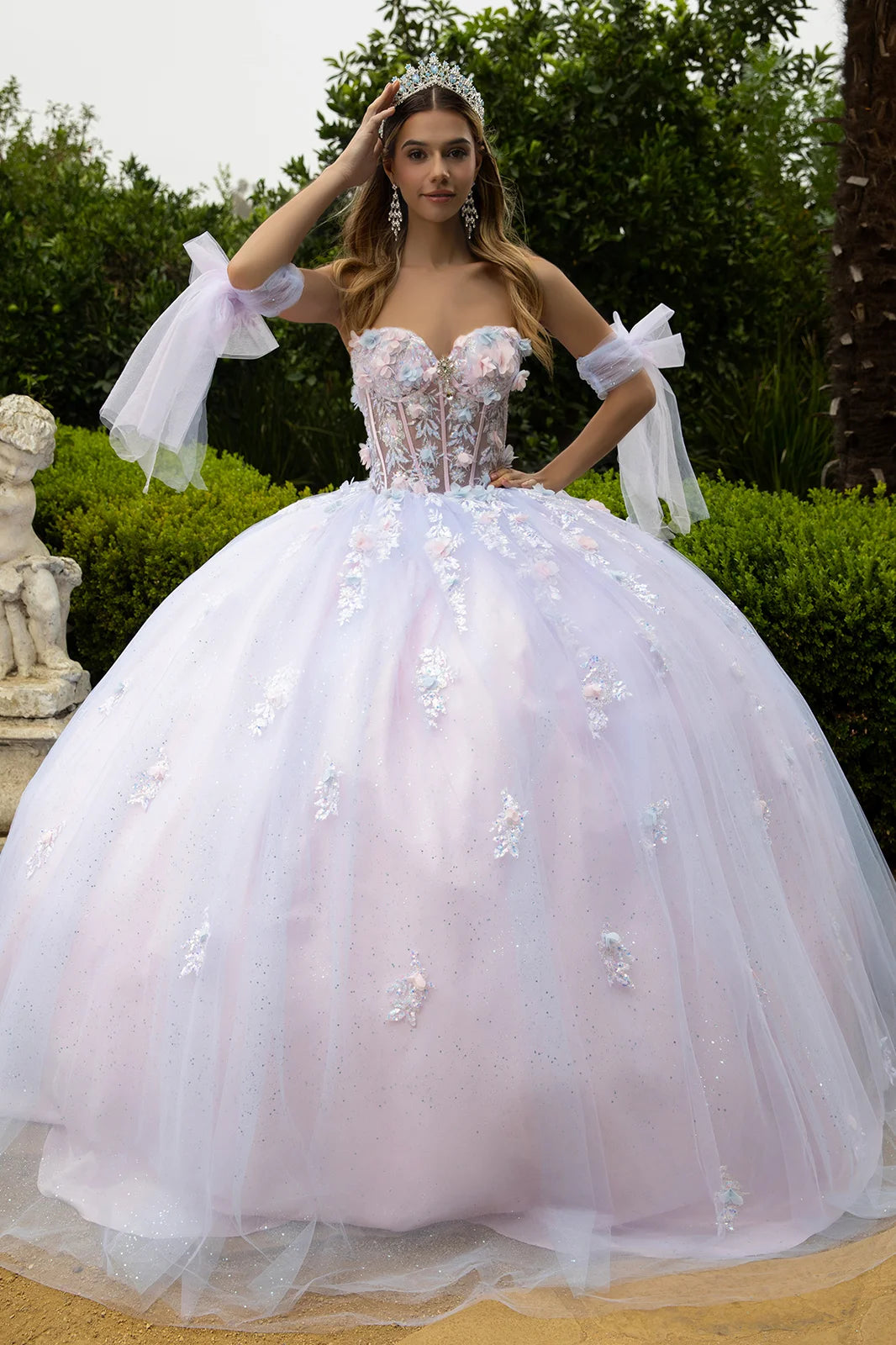 Vestido de XV Años GLS by Gloria GL3570 - BLUE/PINK