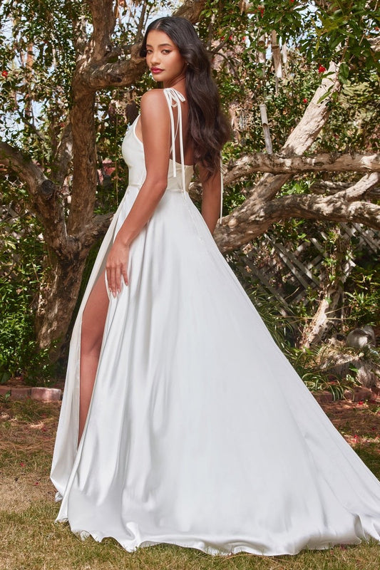 Vestido de novia satinado corte A BD104W