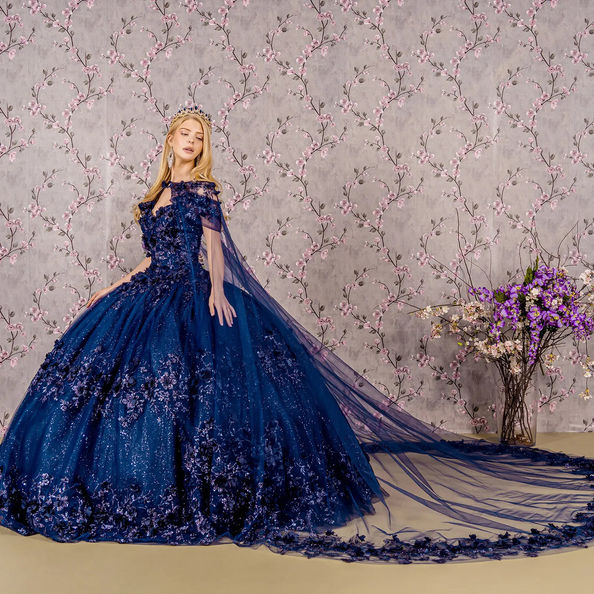 Vestido de XV Años Elizabeth K GL3179 - NAVY