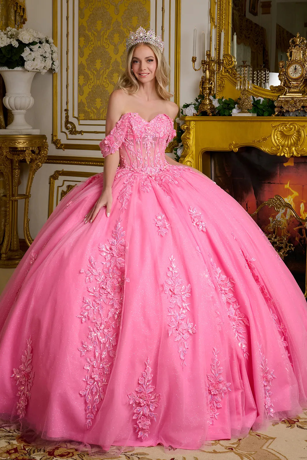Vestido de XV Años Elizabeth K GL3635 - HOT PINK