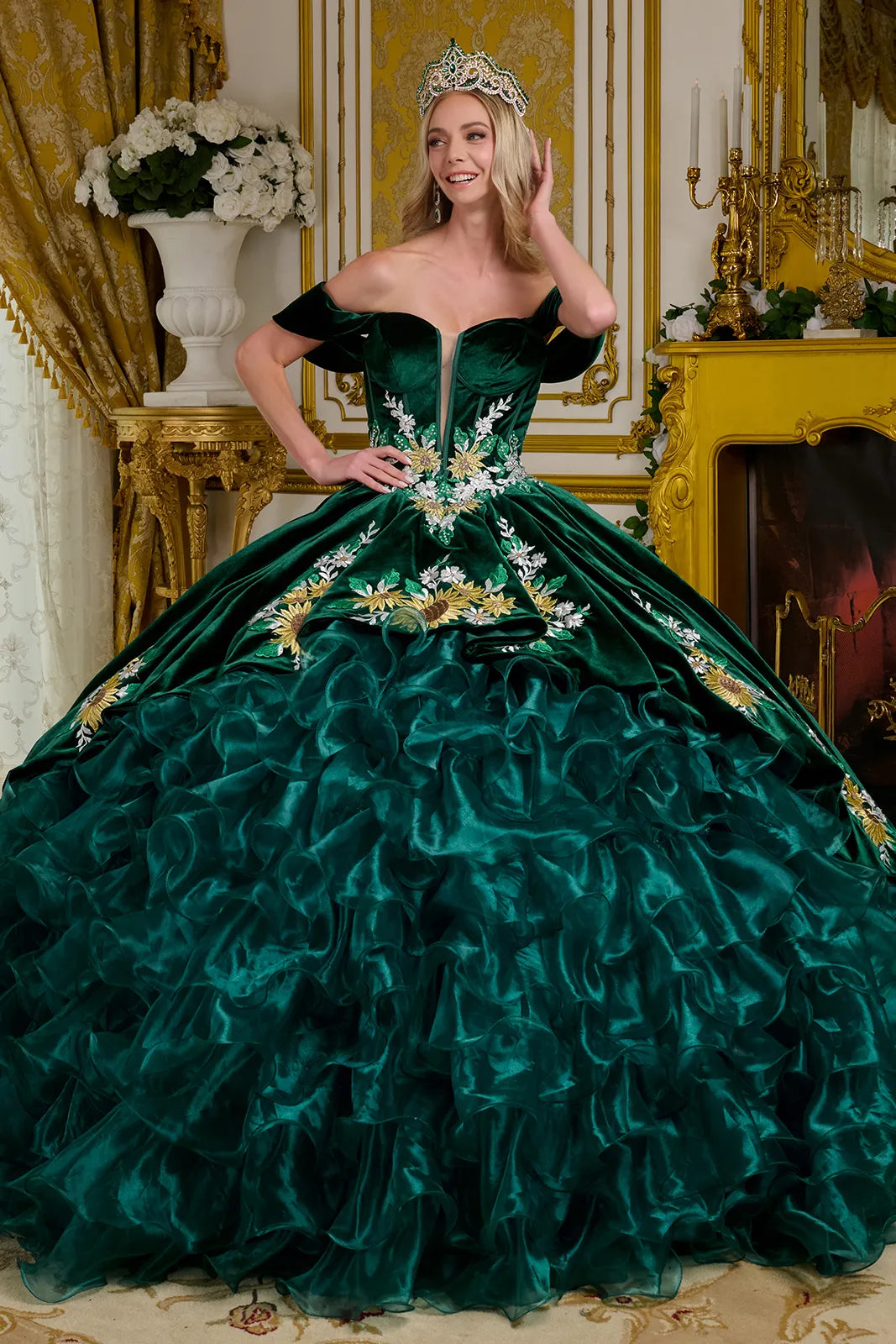 Vestido de XV Años Elizabeth K GL3637 - EMERALD GREEN