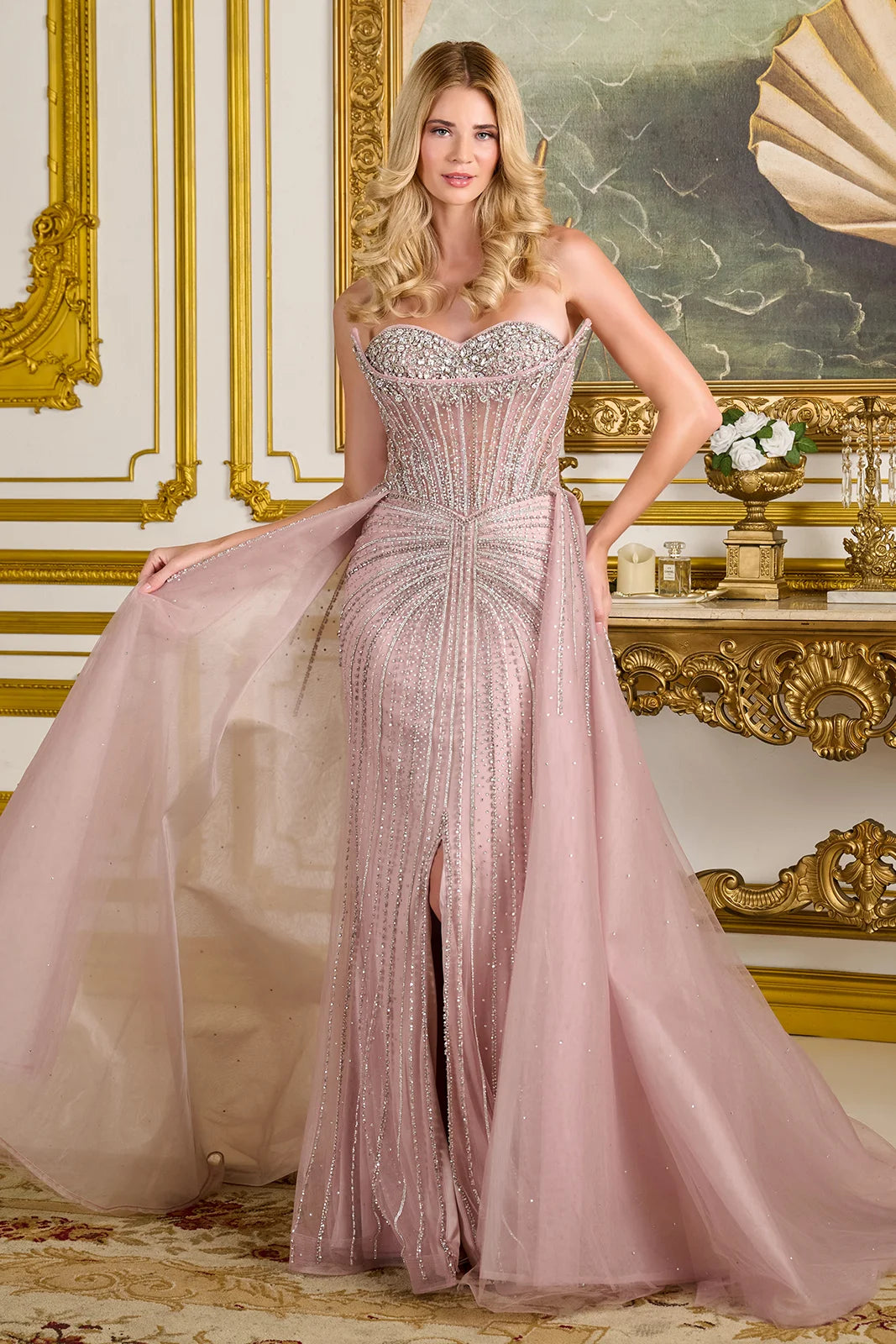 Vestido de Prom Elizabeth K GL3668 - DUSTY ROSE