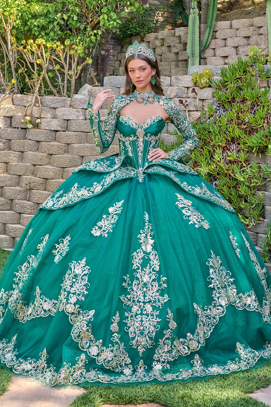 Vestido de XV Años Elizabeth K GL3800 - EMERALD GREEN