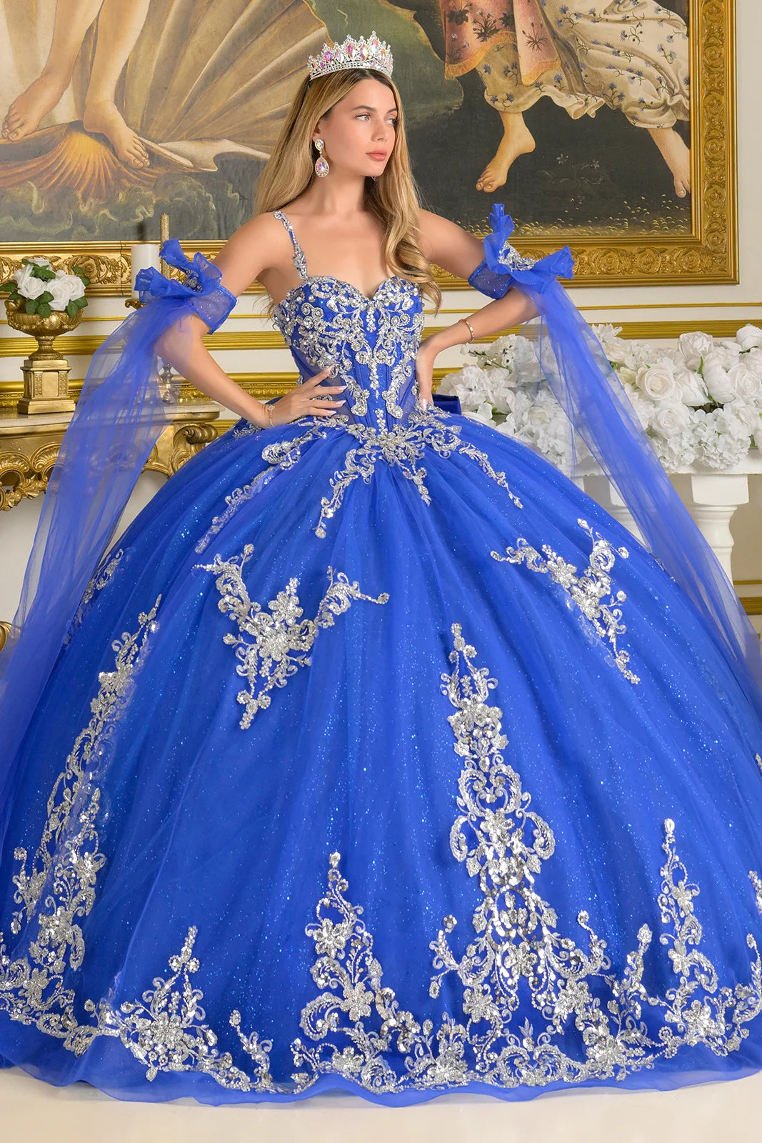 Vestido de XV Años Elizabeth K GL3813 - ROYAL BLUE/SILVER