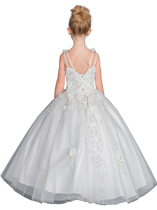 Vestido de Niña K804WHITE - 2