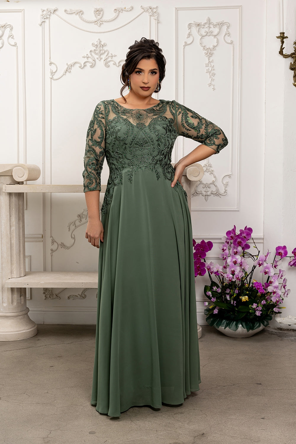 Vestido para Mamá de la Novia May Queen MQ2210 - OLIVE
