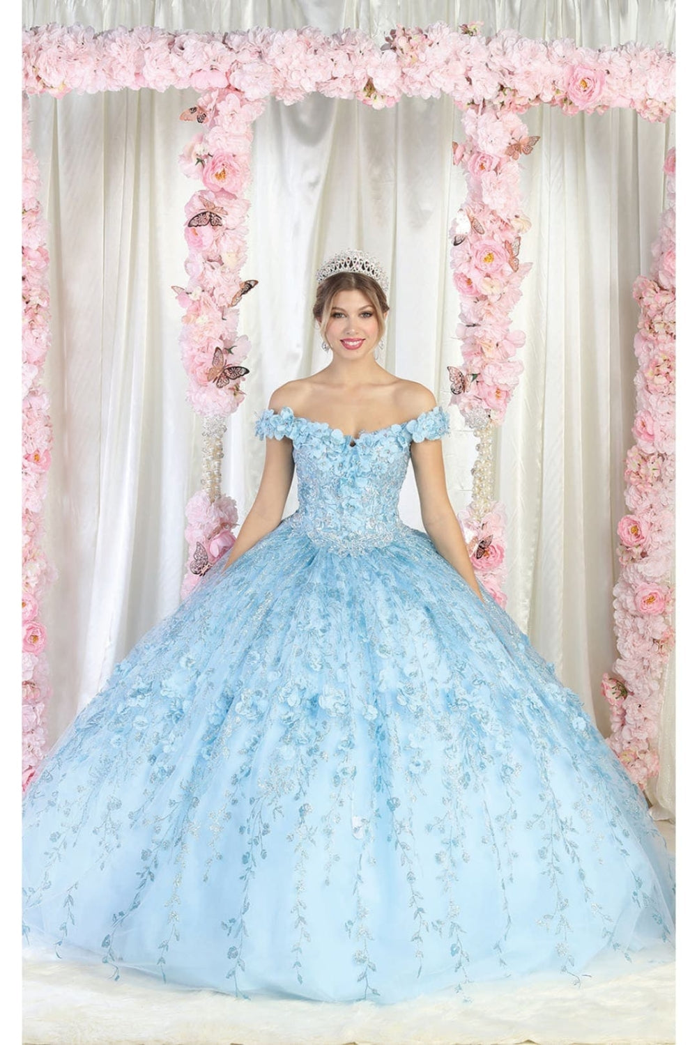 Vestido de XV Años Layla K LK198 - BABY BLUE