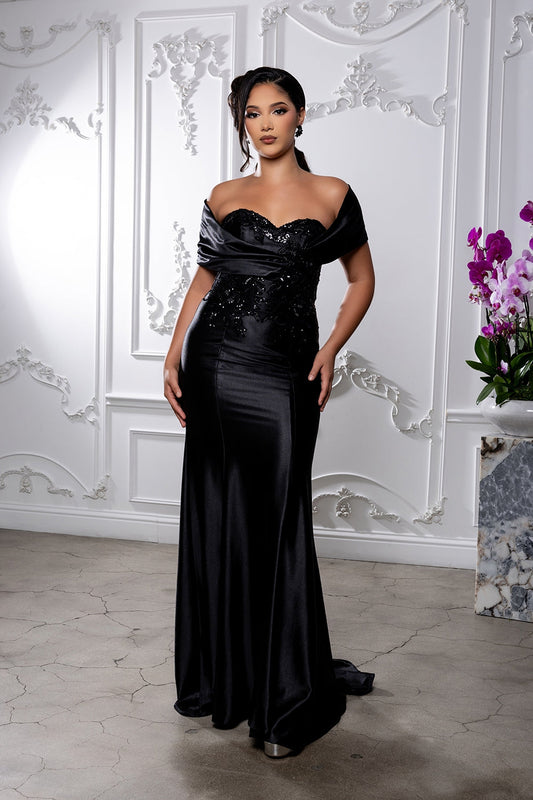 Vestido de Noche May Queen MQ2174 - BLACK