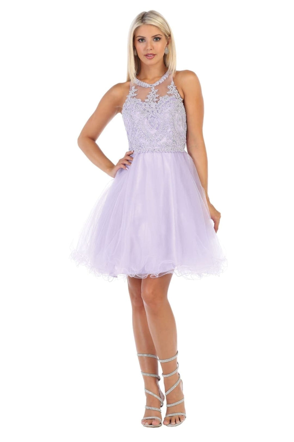 Vestido Corto de Cóctel May Queen MQ1643 - LILAC