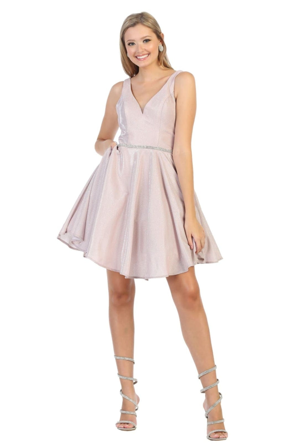 Vestido Corto de Cóctel May Queen MQ1777 - PINK