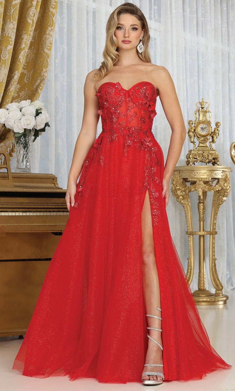 Vestido de Prom May Queen MQ2059 - RED