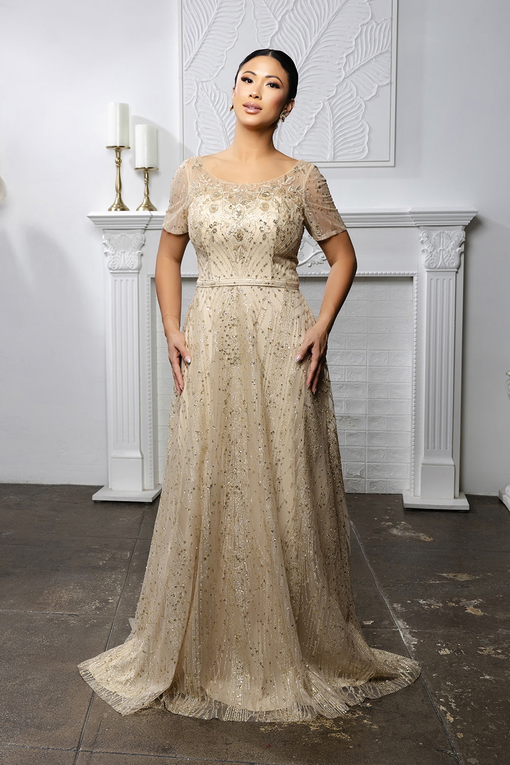Vestido para Mamá de la Novia May Queen MQ2185 - GOLD