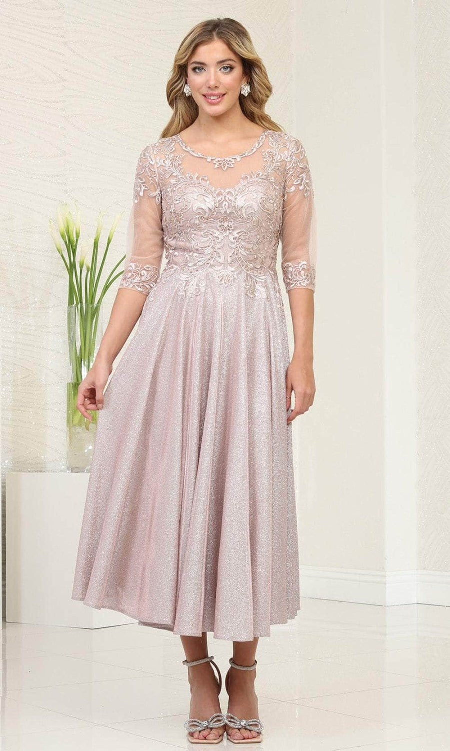 Vestido para Mamá de la Novia May Queen MQ2057 - ROSE GOLD