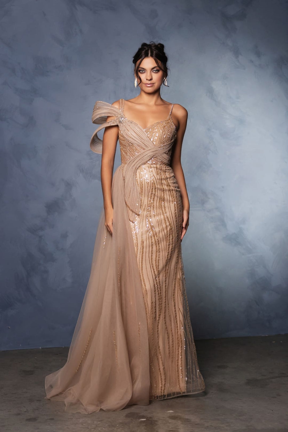 Vestido de Prom Royal Queen RQ8175 - CHAMPAGNE