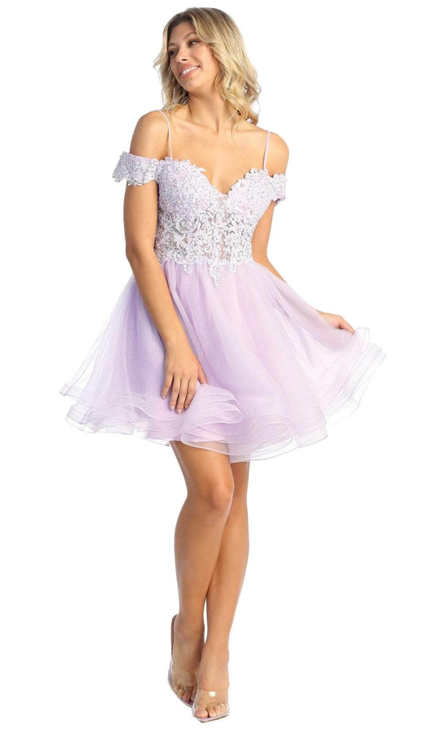 Vestido Corto de Cóctel May Queen MQ1897 - LILAC