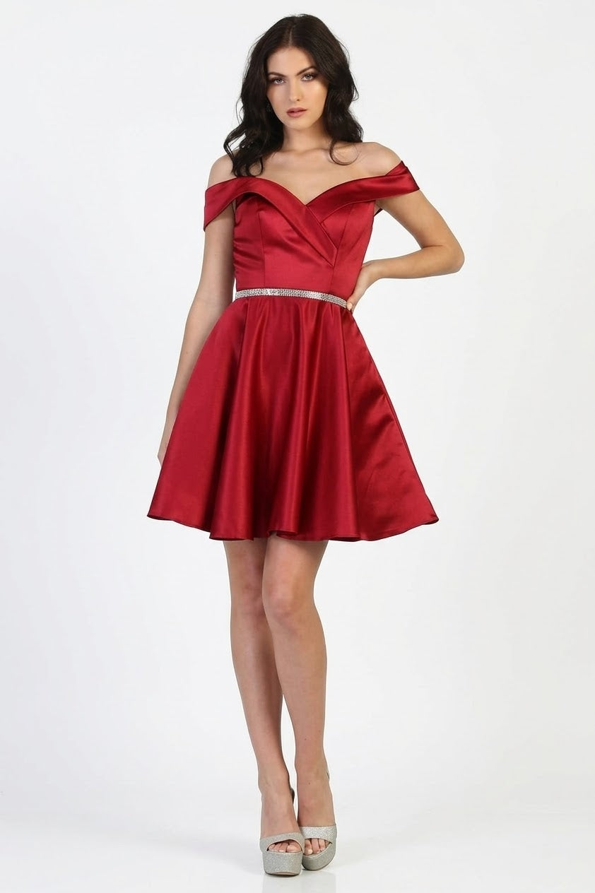 Vestido Corto de Cóctel May Queen MQ1815 - RED