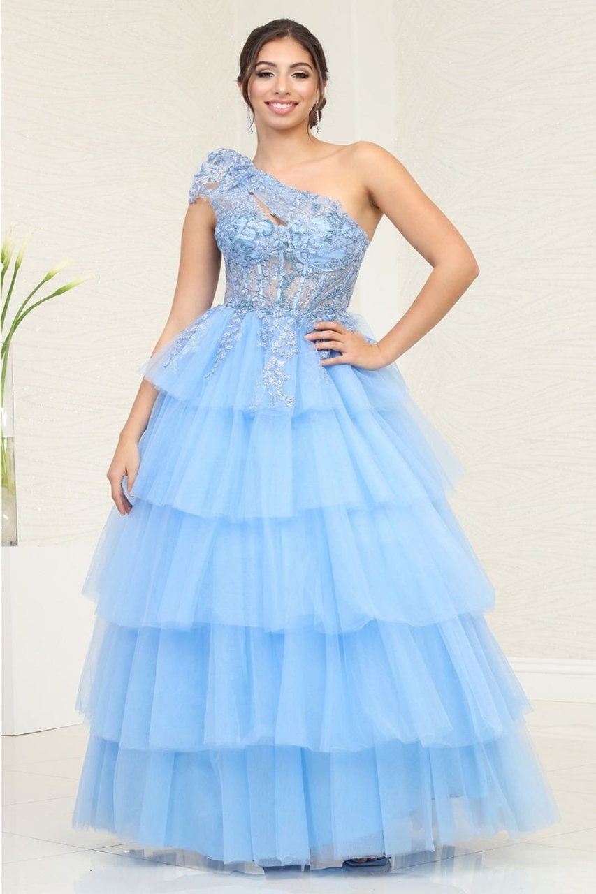 Vestido de Prom Royal Queen RQ8119 - SMOKY/BLUE