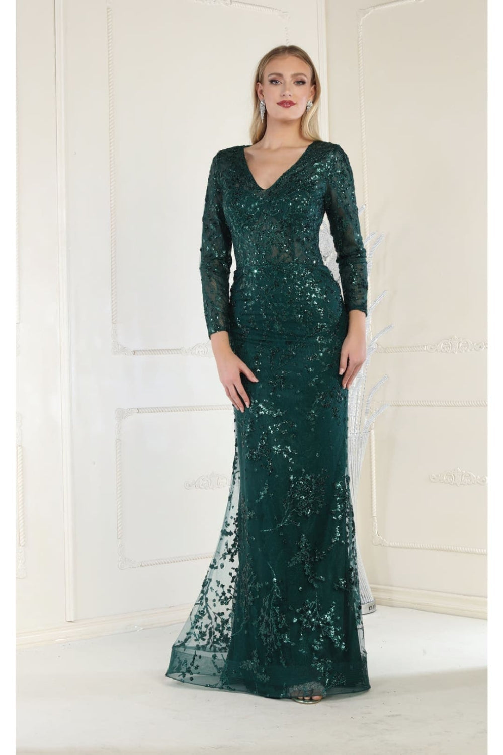 Vestido de Prom May Queen MQ1850 - HUNTER GREEN