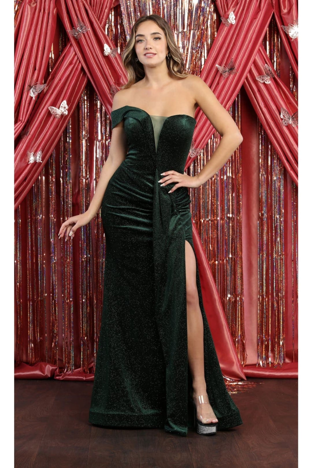 Vestido de Prom May Queen MQ1839 - HUNTER GREEN