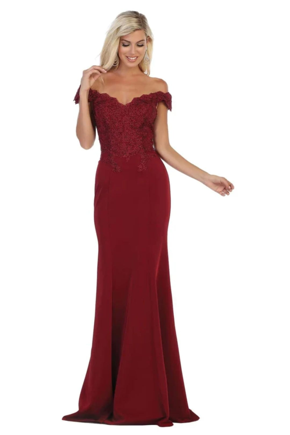 Vestido de Prom May Queen MQ1675 - BURGUNDY