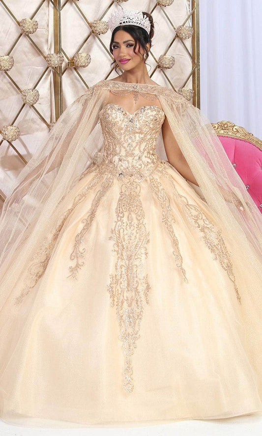 Vestido de XV Años Layla K LK230 - CHAMPAGNE/GOLD