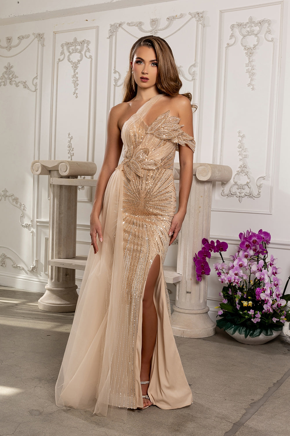 Vestido de Prom Royal Queen RQ8264 - CHAMPAGNE