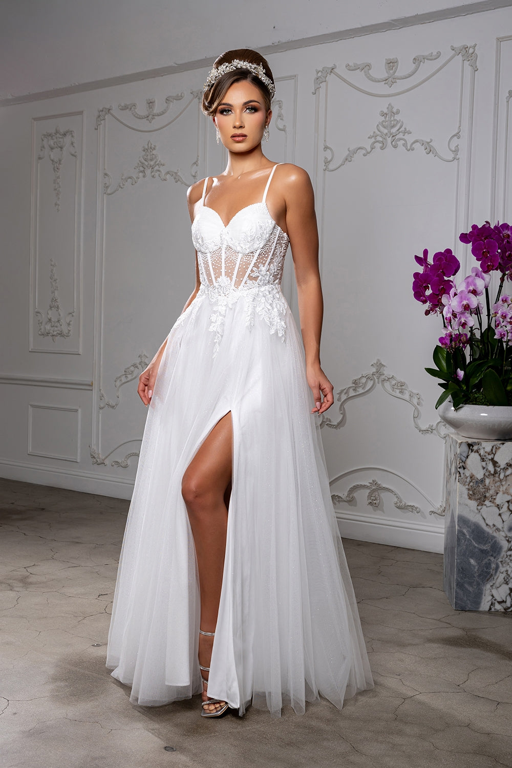 Vestido de Prom May Queen MQ2209 - WHITE