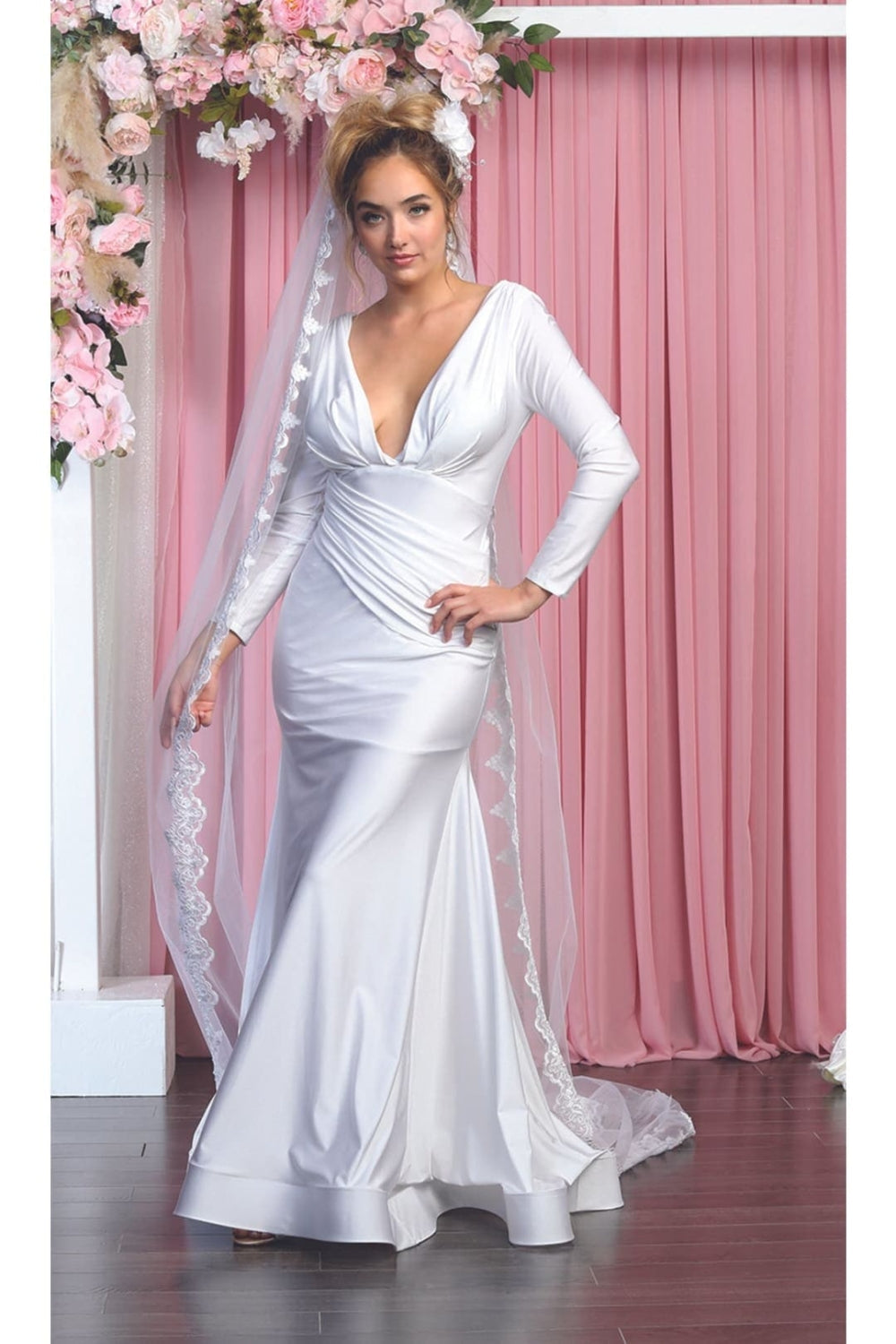 Vestido de Prom May Queen MQ1833 - WHITE