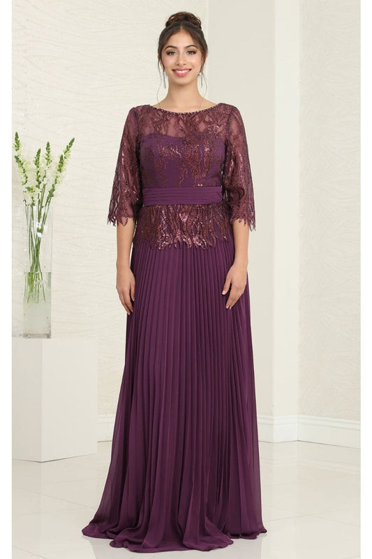 Vestido para Mamá de la Novia May Queen MQ2007 - EGGPLANT