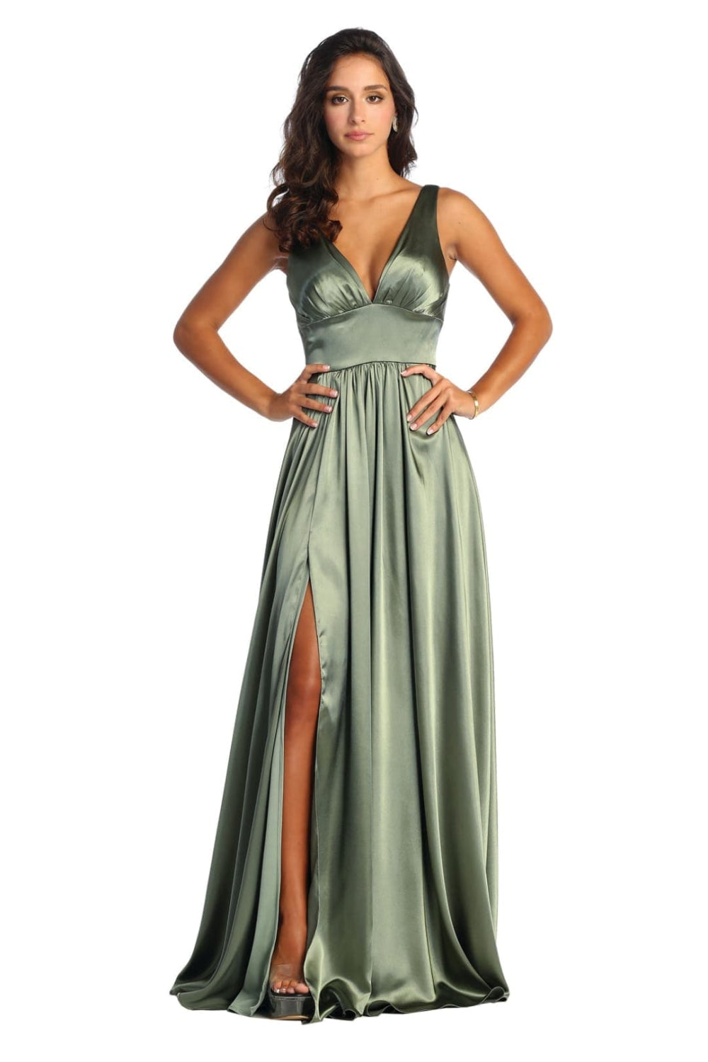 Vestido de Dama de Honor May Queen MQ1723 - OLIVE