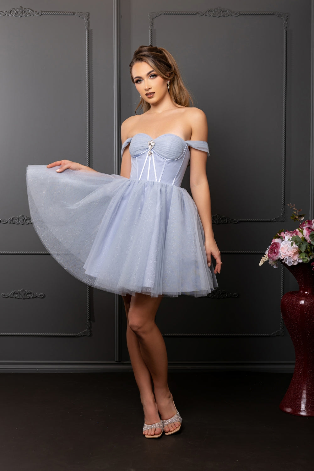 Vestido Corto de Cóctel May Queen MQ2159 - ICE BLUE