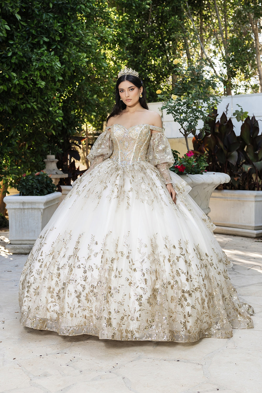 Vestido de XV Años Layla K LK261 - CHAMPAGNE
