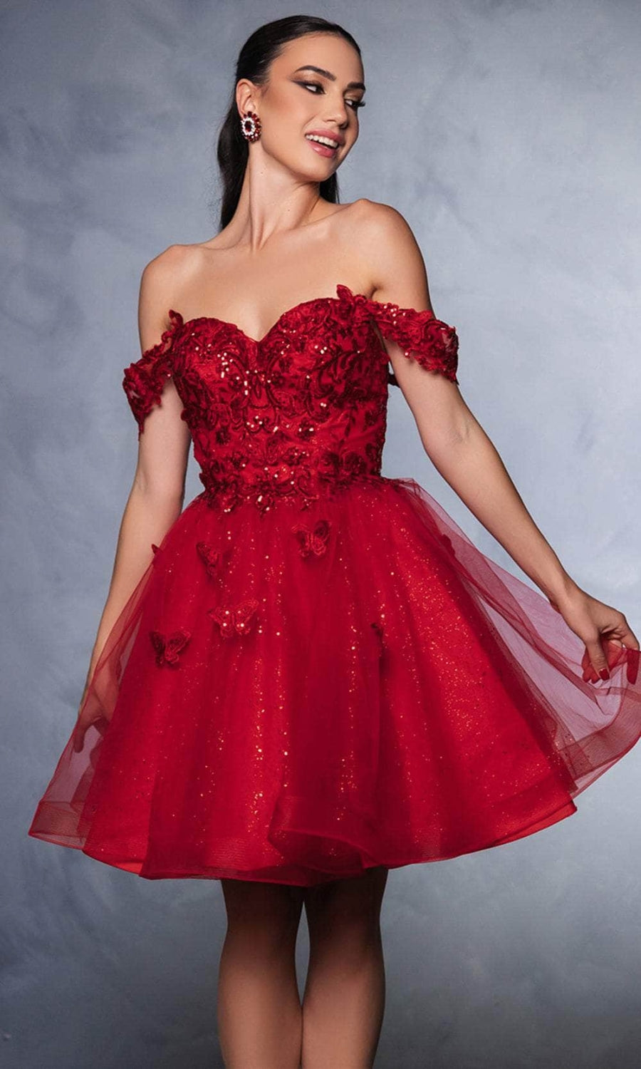 Vestido Corto de Cóctel May Queen MQ2105 - RED