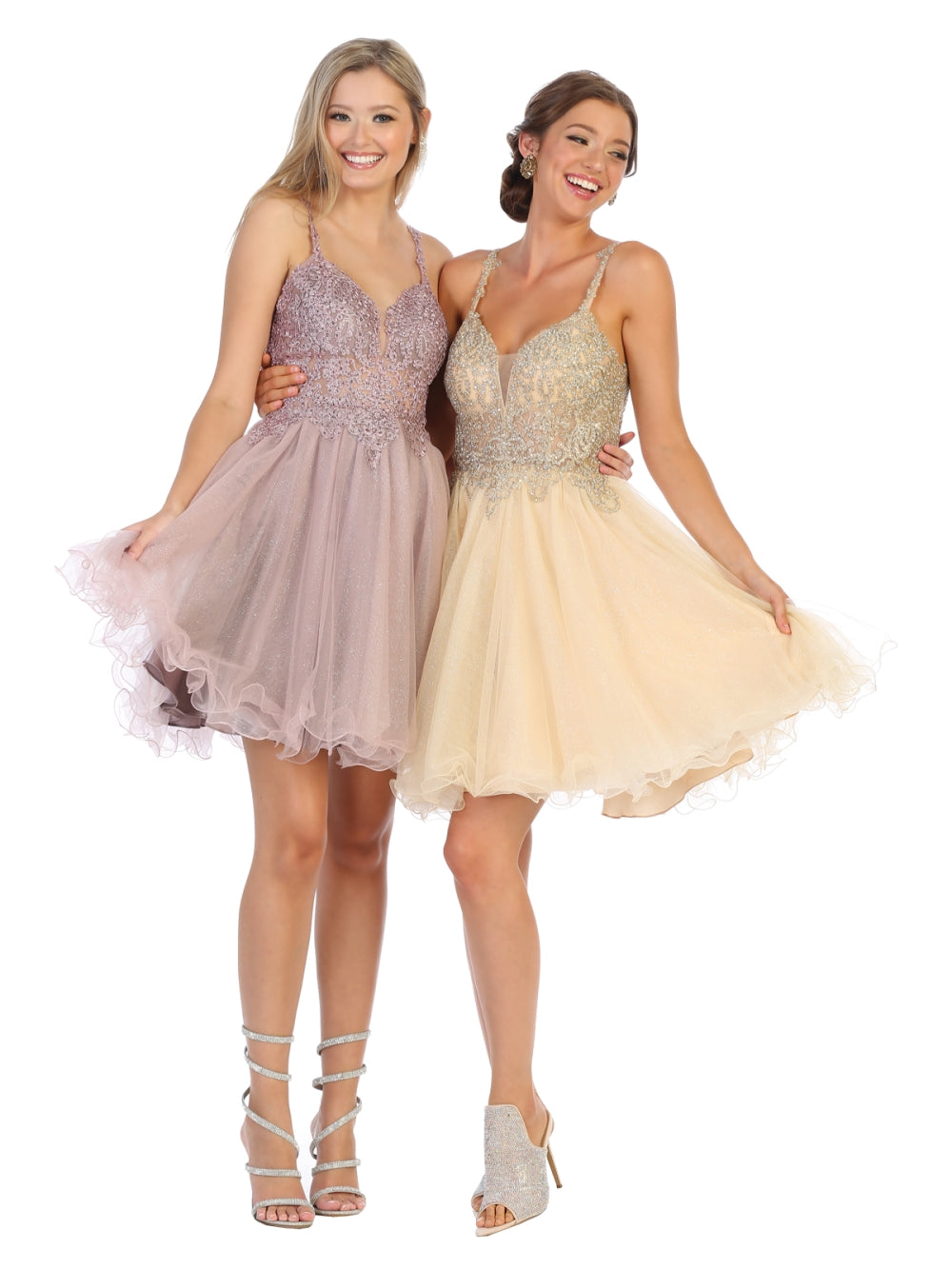 Vestido Corto de Cóctel May Queen MQ1693 - MAUVE