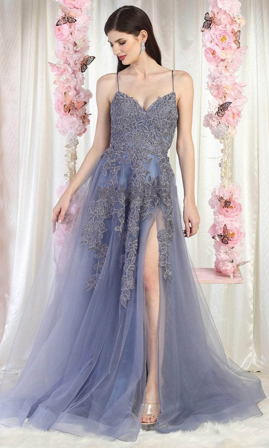 Vestido de Prom May Queen MQ2013 - DUSTY BLUE