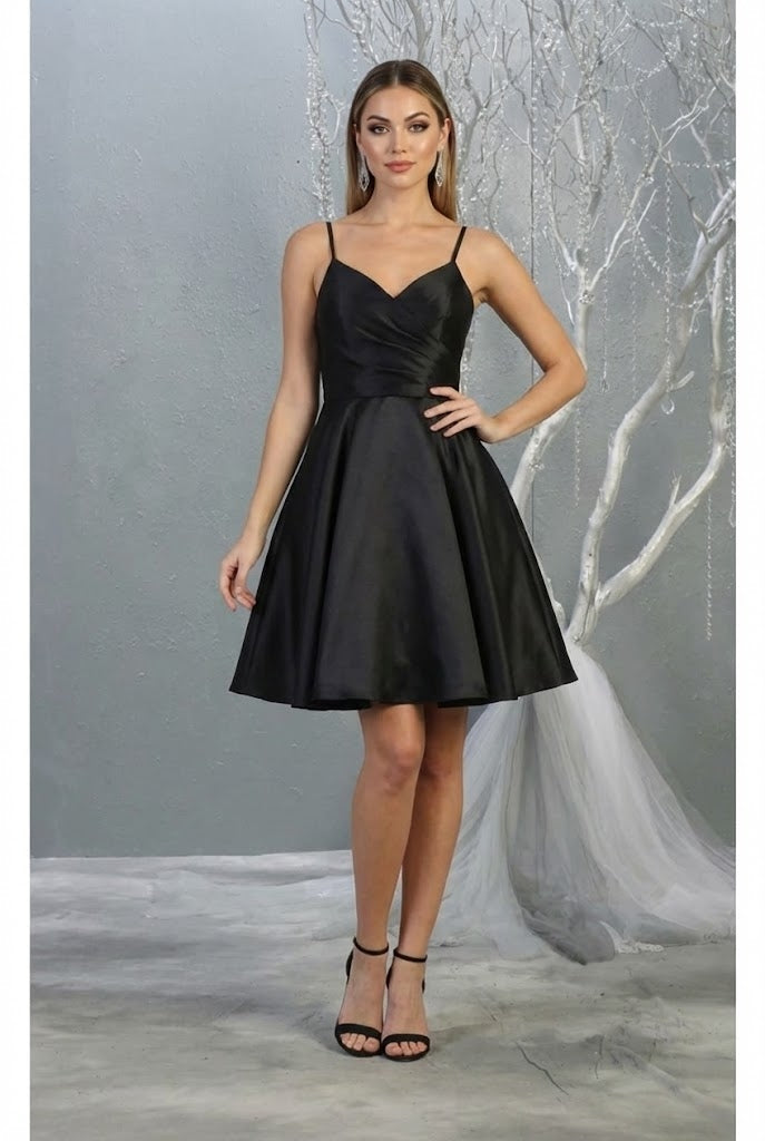 Vestido Corto de Cóctel May Queen MQ1654 - BLACK