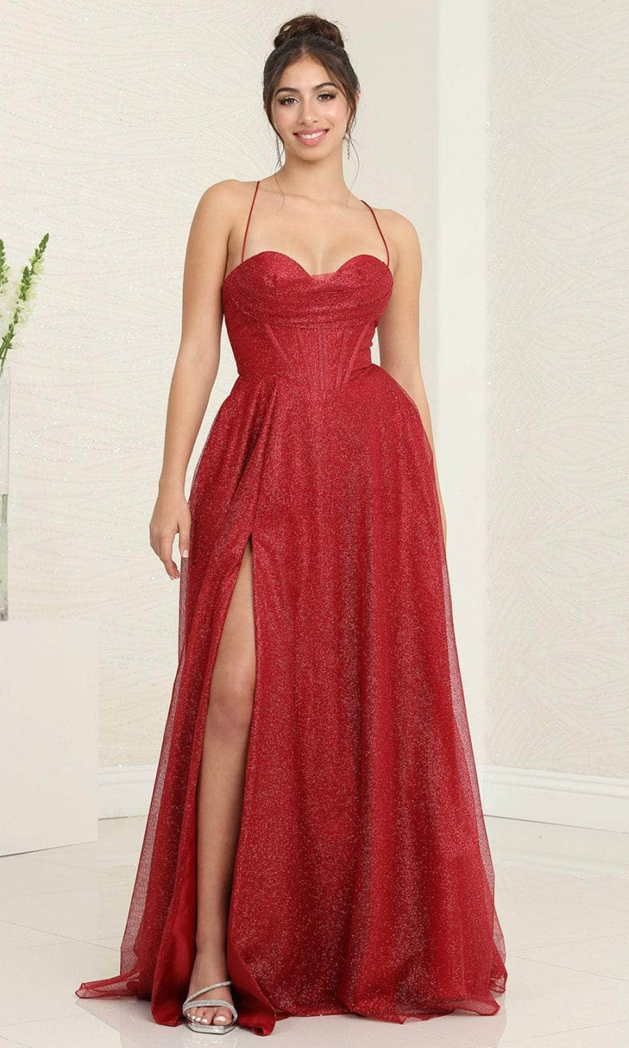 Vestido de Prom May Queen MQ2064 - BURGUNDY
