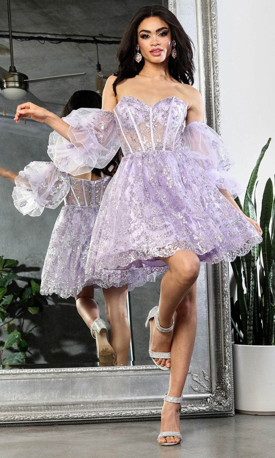 Vestido Corto de Cóctel May Queen MQ2041 - LILAC