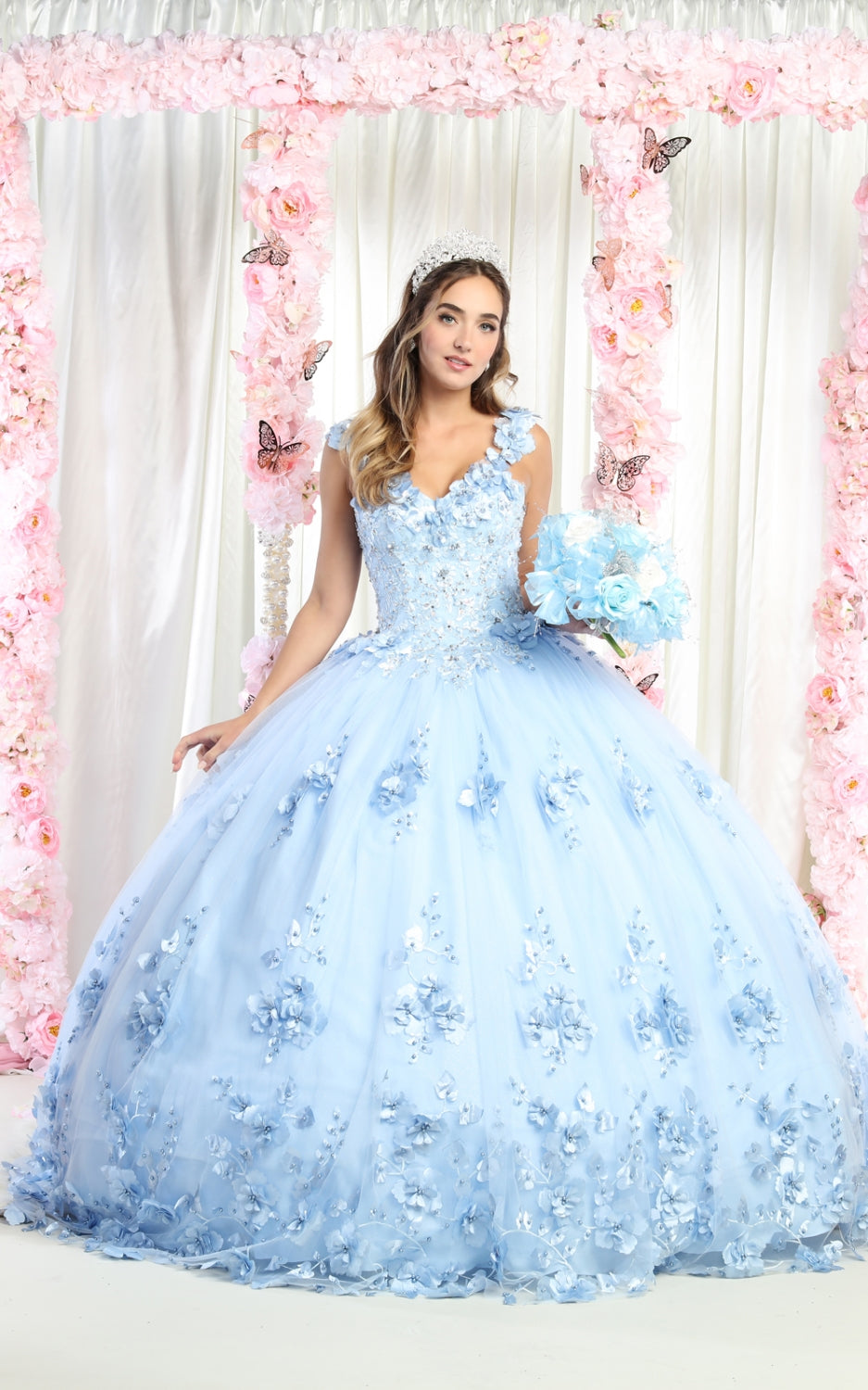 Vestido de XV Años Layla K LK157 - BABY BLUE
