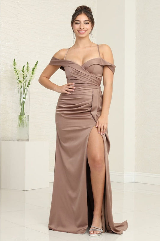 Vestido de Dama de Honor Royal Queen RQ7990 - CAPPUCCINO