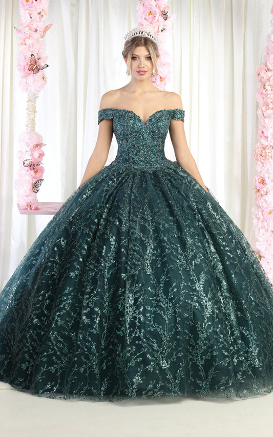 Vestido de XV Años Layla K LK183 - HUNTER GREEN
