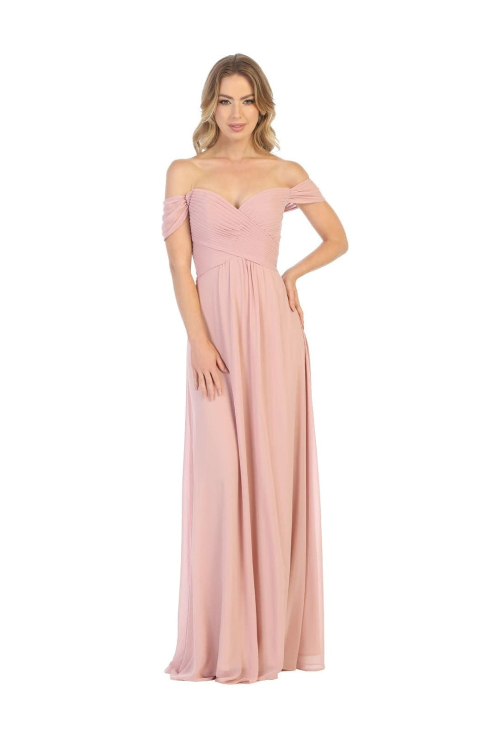 Vestido de Dama de Honor May Queen MQ1711 - DUSTY ROSE