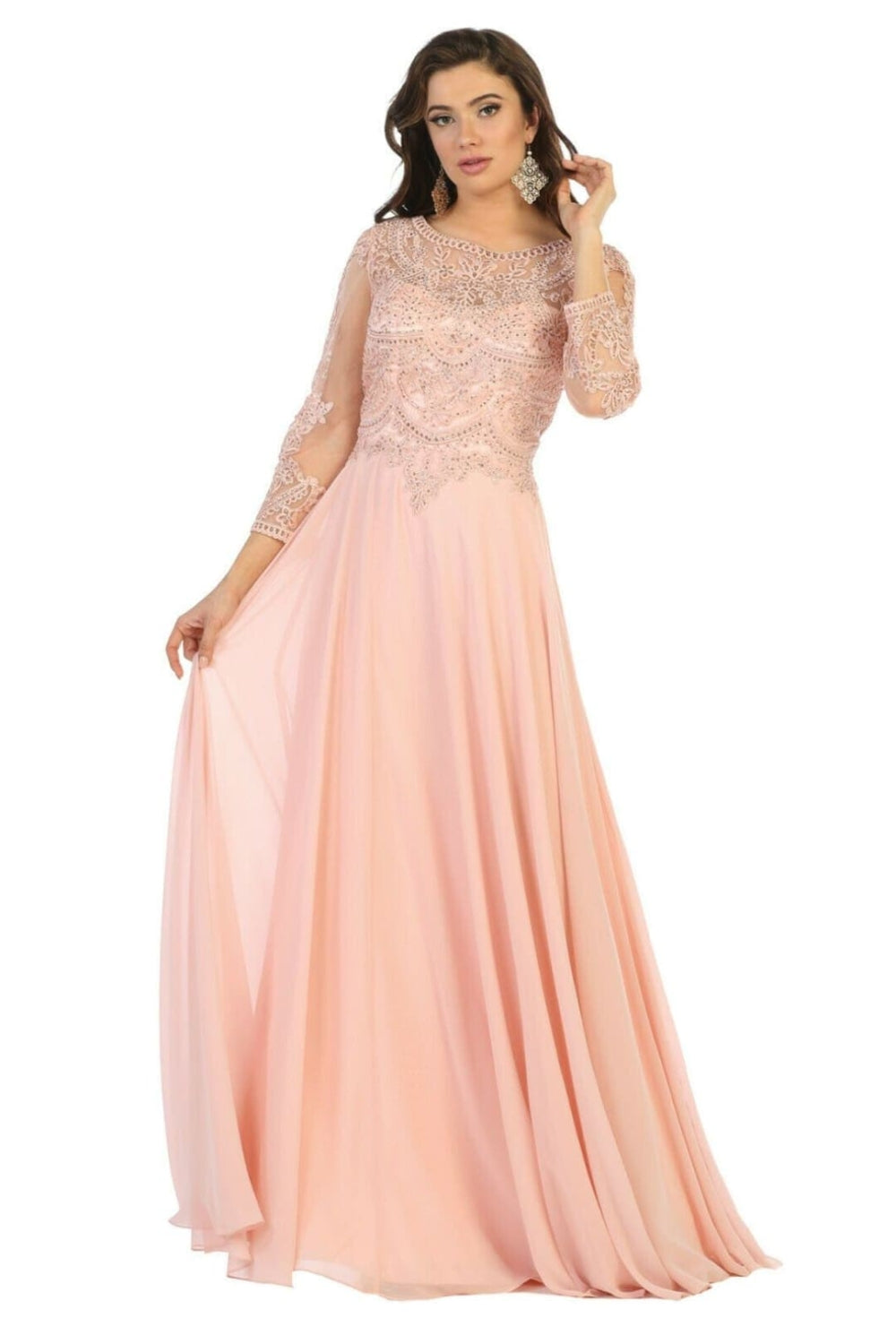 Vestido para Mamá de la Novia May Queen MQ1615 - DUSTY ROSE