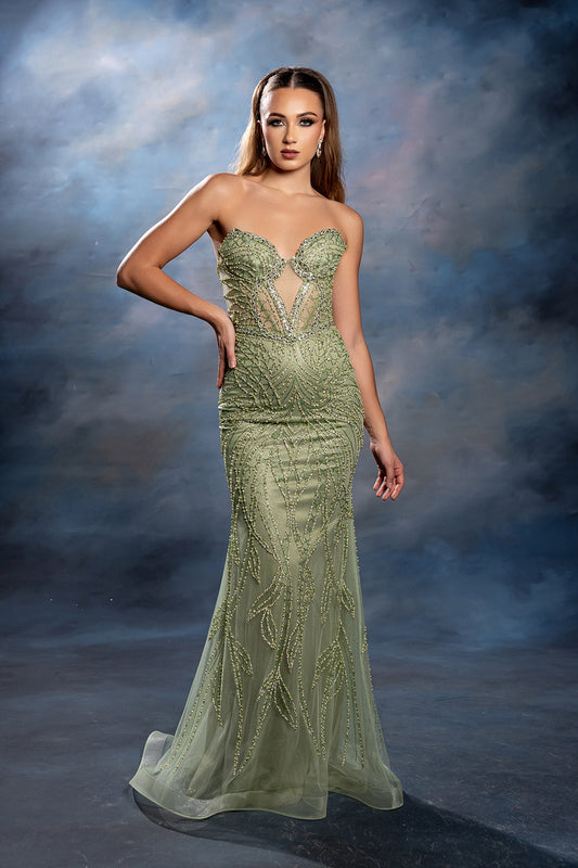 Vestido de Prom Royal Queen RQ8241 - ARMY SAGE
