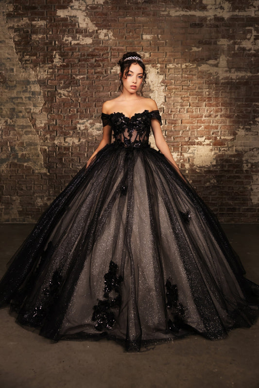 Vestido de XV Años Layla K LK244 - BLACK/NUDE