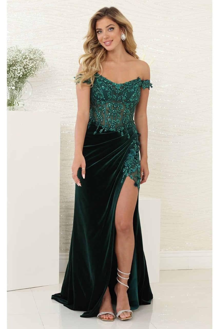 Vestido de Prom Royal Queen RQ8085 - HUNTER GREEN