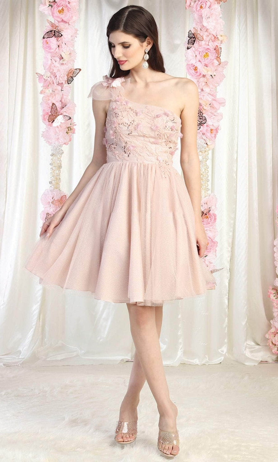 Vestido Corto de Cóctel May Queen MQ1952 - BLUSH