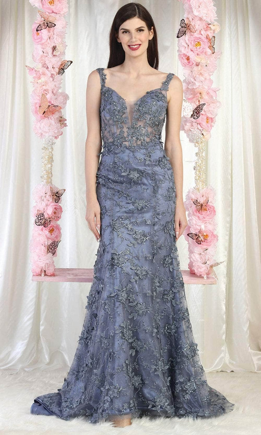 Vestido de Prom Royal Queen RQ7982 - DUSTY BLUE