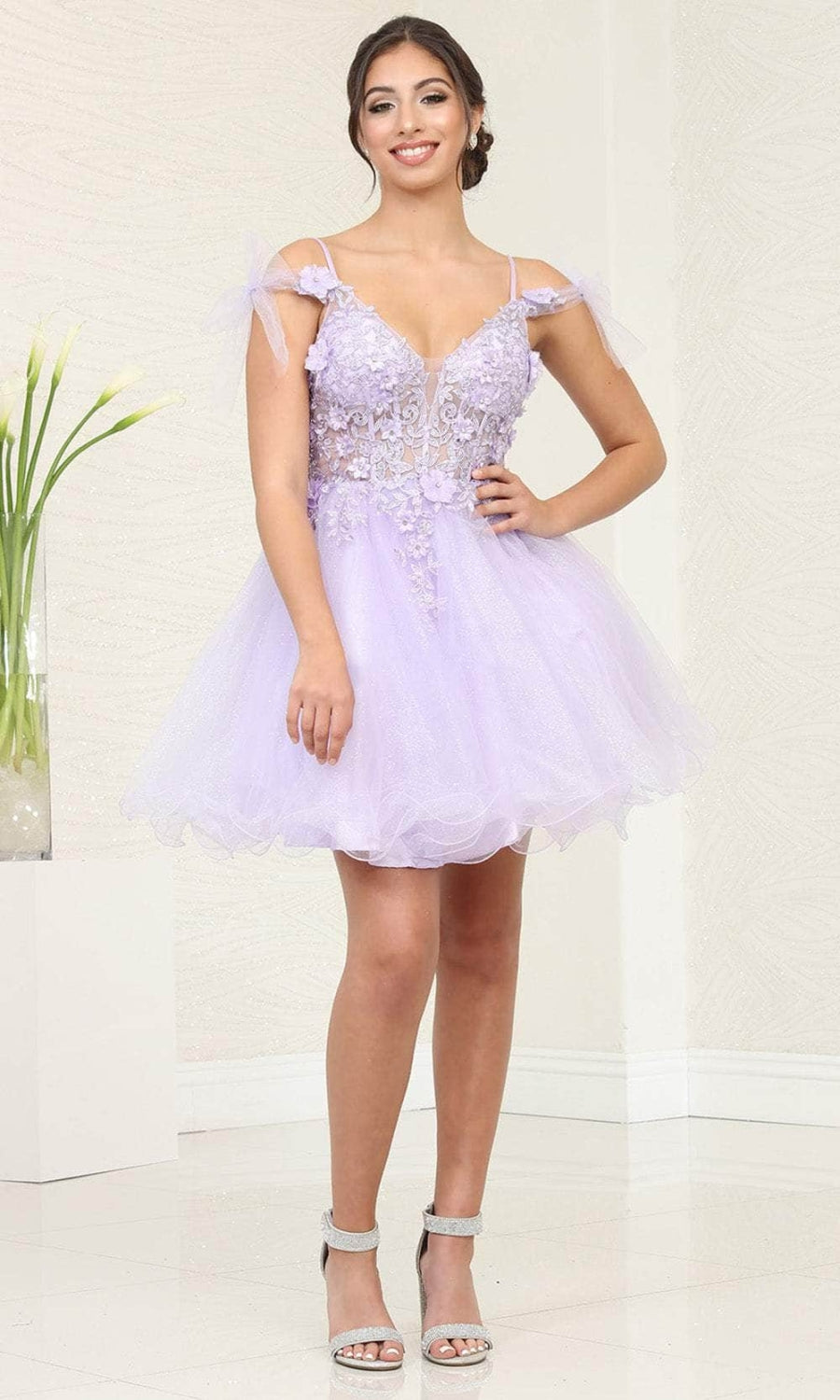 Vestido Corto de Cóctel May Queen MQ2066 - LILAC