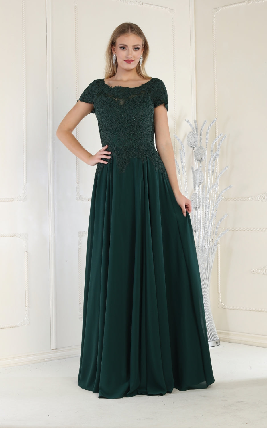 Vestido para Mamá de la Novia May Queen MQ1763 - HUNTER GREEN